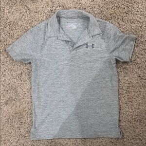 Under Armour Boy's Light Grey Heather Performance Polo